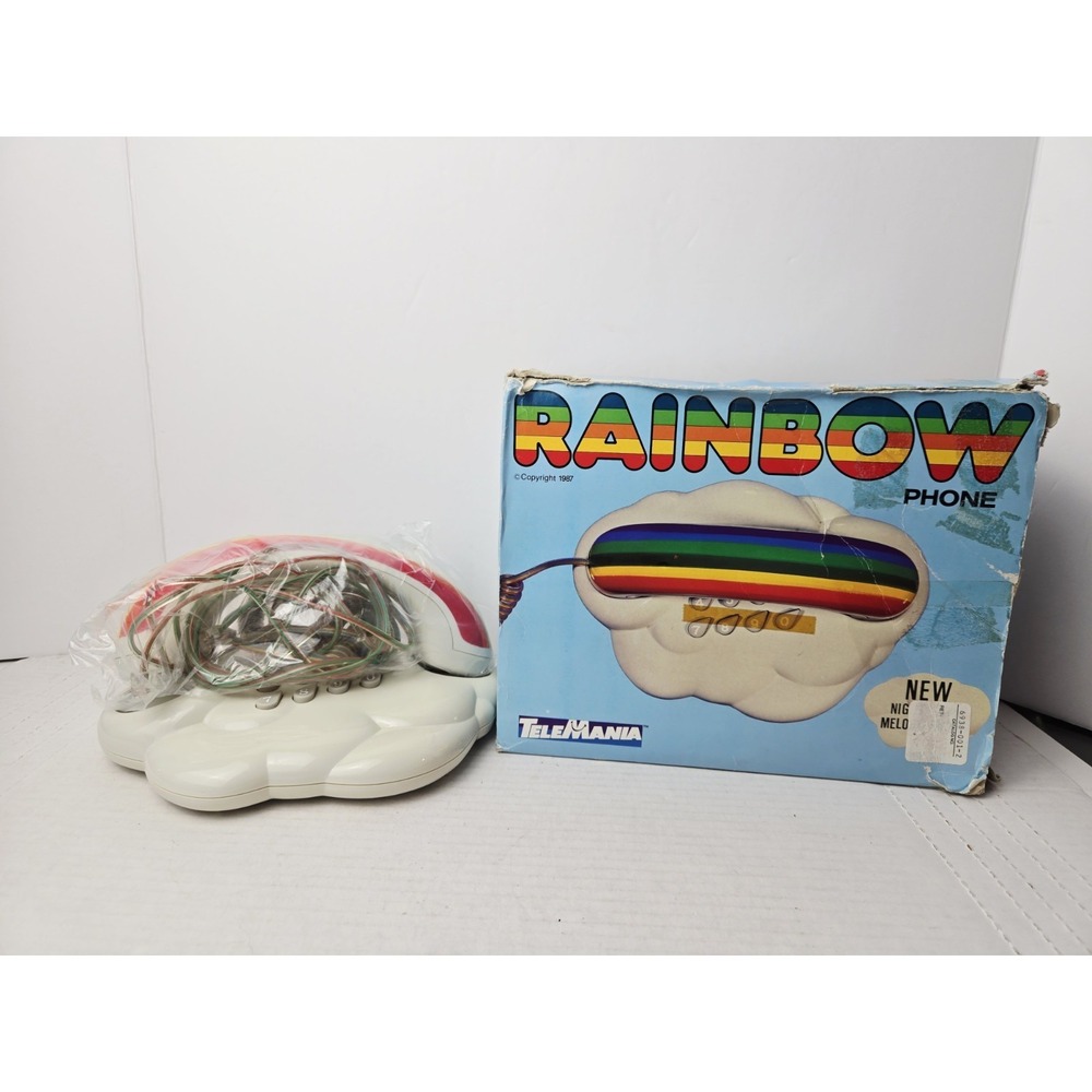 Vintage Telemania Rainbow Phone cloud 1987